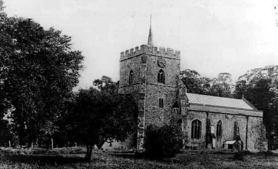 The 12th century parish church of St Mary the Virgin.