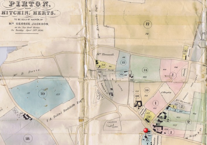 A plan of all the properties sold in the 1890 land sale
