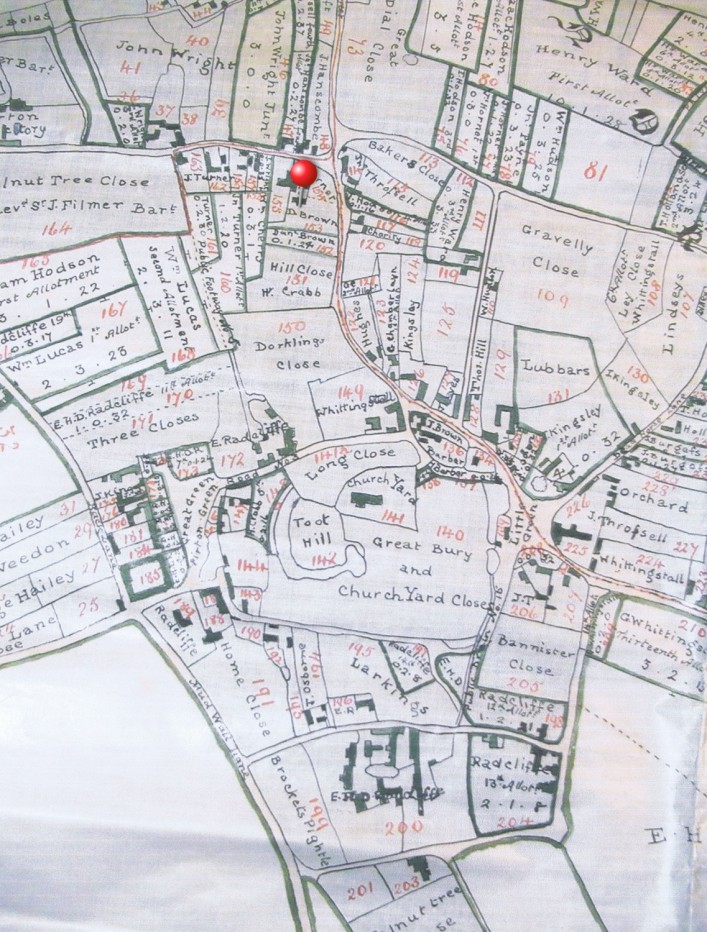 1818 Enclosure plan showing land ownership after land was exchanged