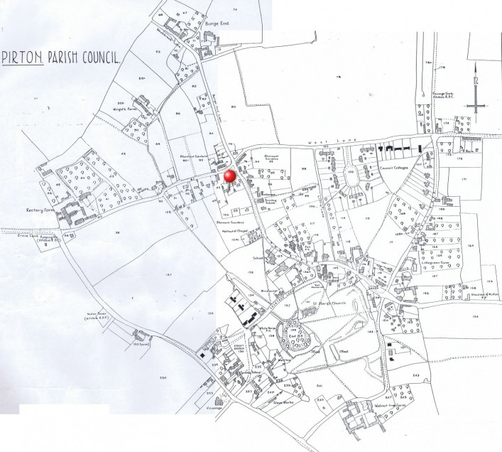1930 map proposed building shown in black