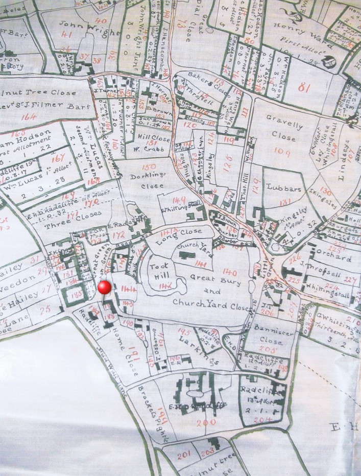 1818 Enclosure plan showing land ownership after land was exchanged