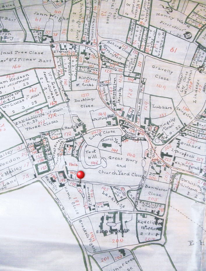 1818 Enclosure plan showing land ownership after land was exchanged