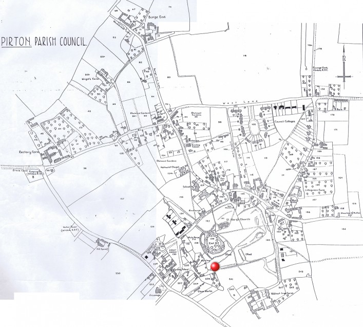 1930 map proposed building shown in black