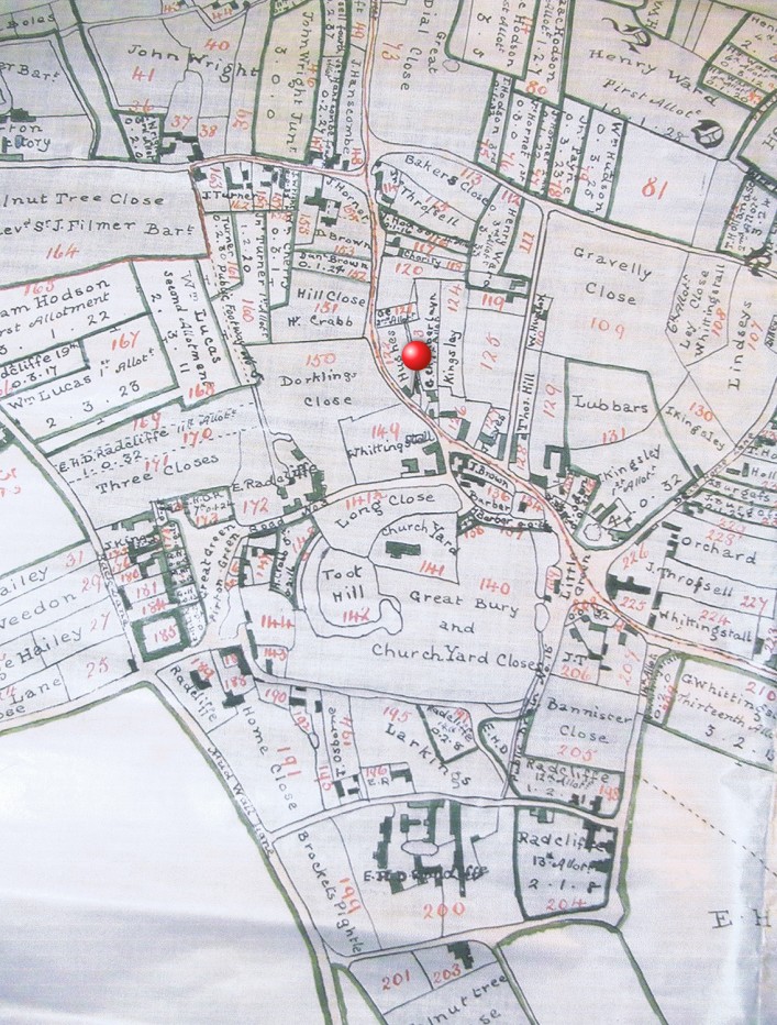1818 Enclosure plan showing land ownership after land was exchanged