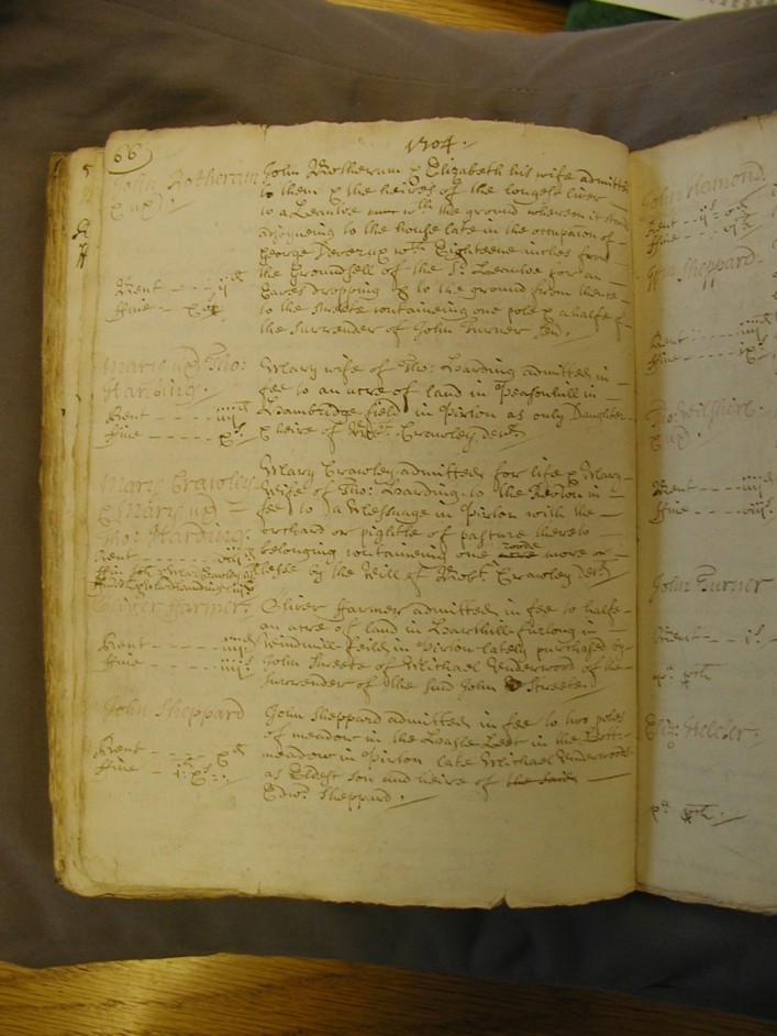 English entry into the court book for 17 High St