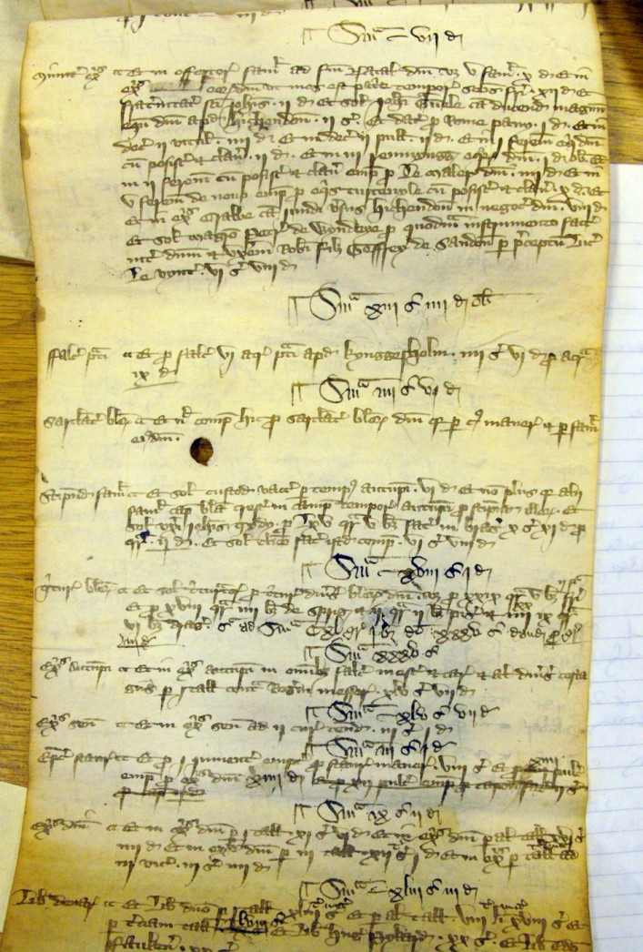 Court roll of the Manor of Pirton