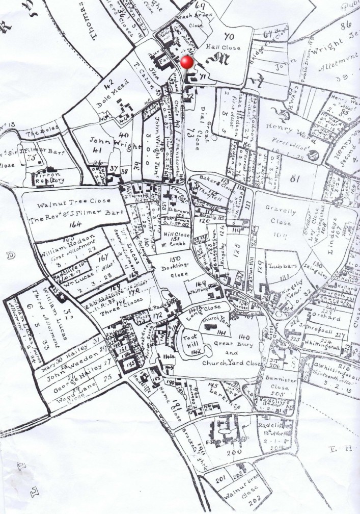 1818 Enclosure plan showing land ownership after land was exchanged.
