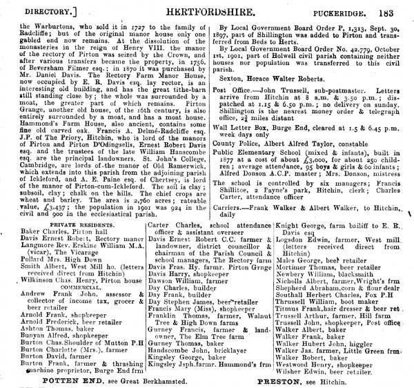 Example from the Kellys Directory in 1910 page 2